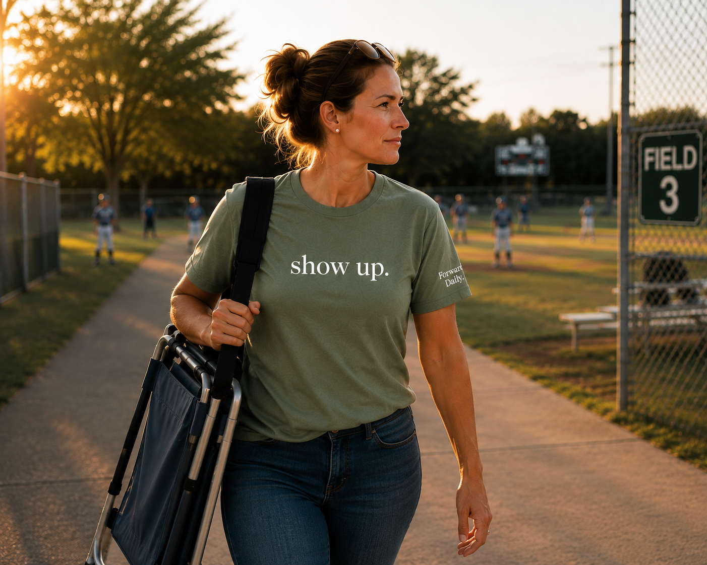 show up.